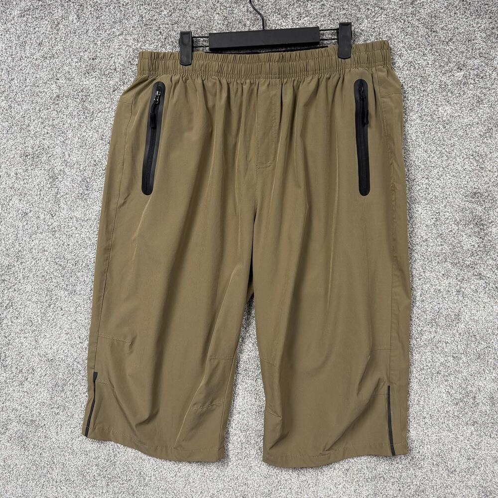 Magcomsen Shorts Mens 34x16 Brown Zip Pockets Hiking Athleisure Gorpcore Outdoor